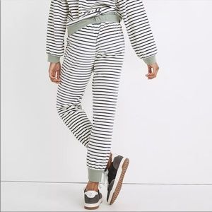 MADEWELL Sweat Outfit - MWL - Velour Striped Lounge SET (top AND bottom)